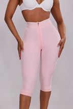 Short Rosa Rodilla con Zipper